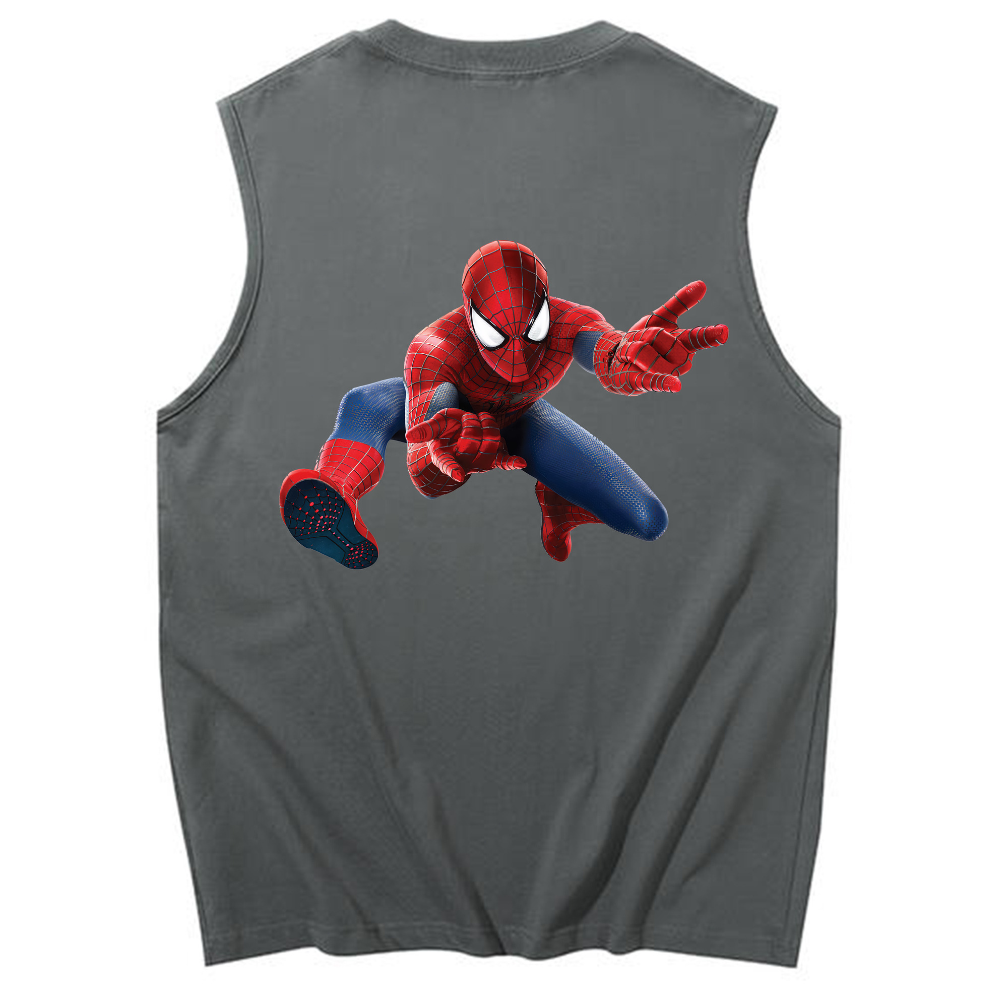 （画像用） Spider Man スパイダーマン コットン100％タンクトップ（背面プリント）